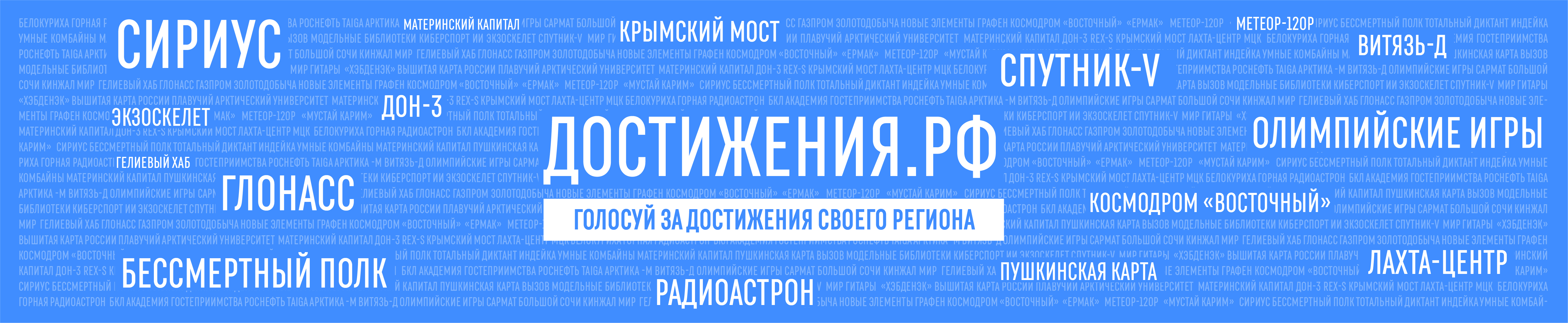 Онлайн-голосование за значимые достижения Российских регионов.